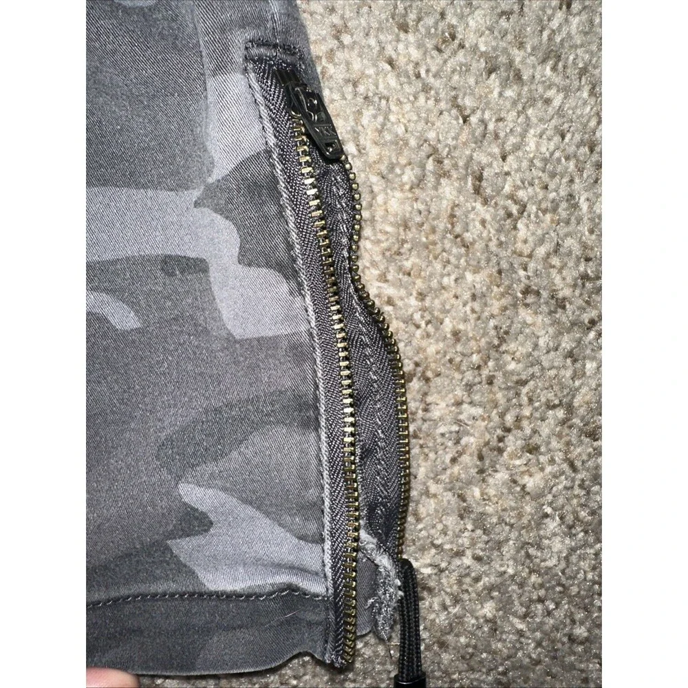 Knox Rose Utility Ankle Pants Womens 10 Gray Camo Mid-Rise Skinny Zip Fly Casual - Picture 5 of 8